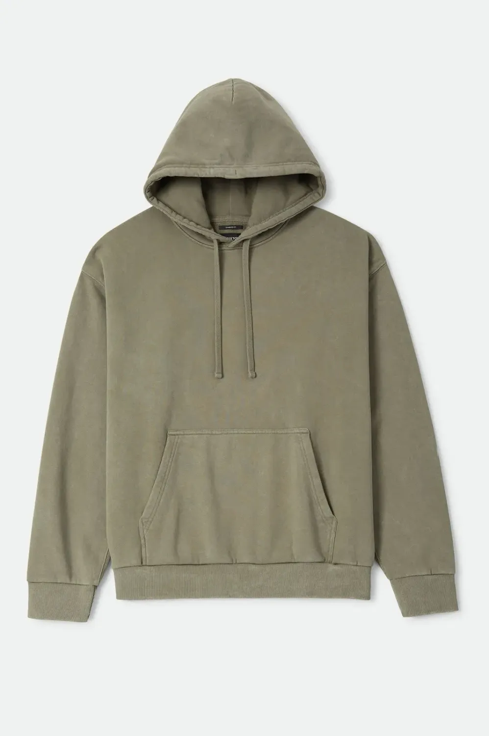 Brixton Men's Baseline Hoodie, Color: Olive Surplus Vintage Wash, Size: M