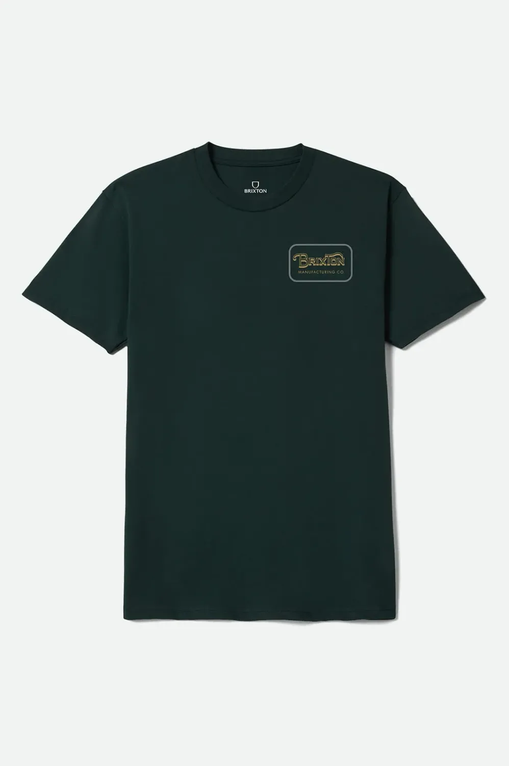Brixton Men's Grade Short Sleeve Standard Tee, Color: Navy/Sand/Tawny Yellow, Size: M