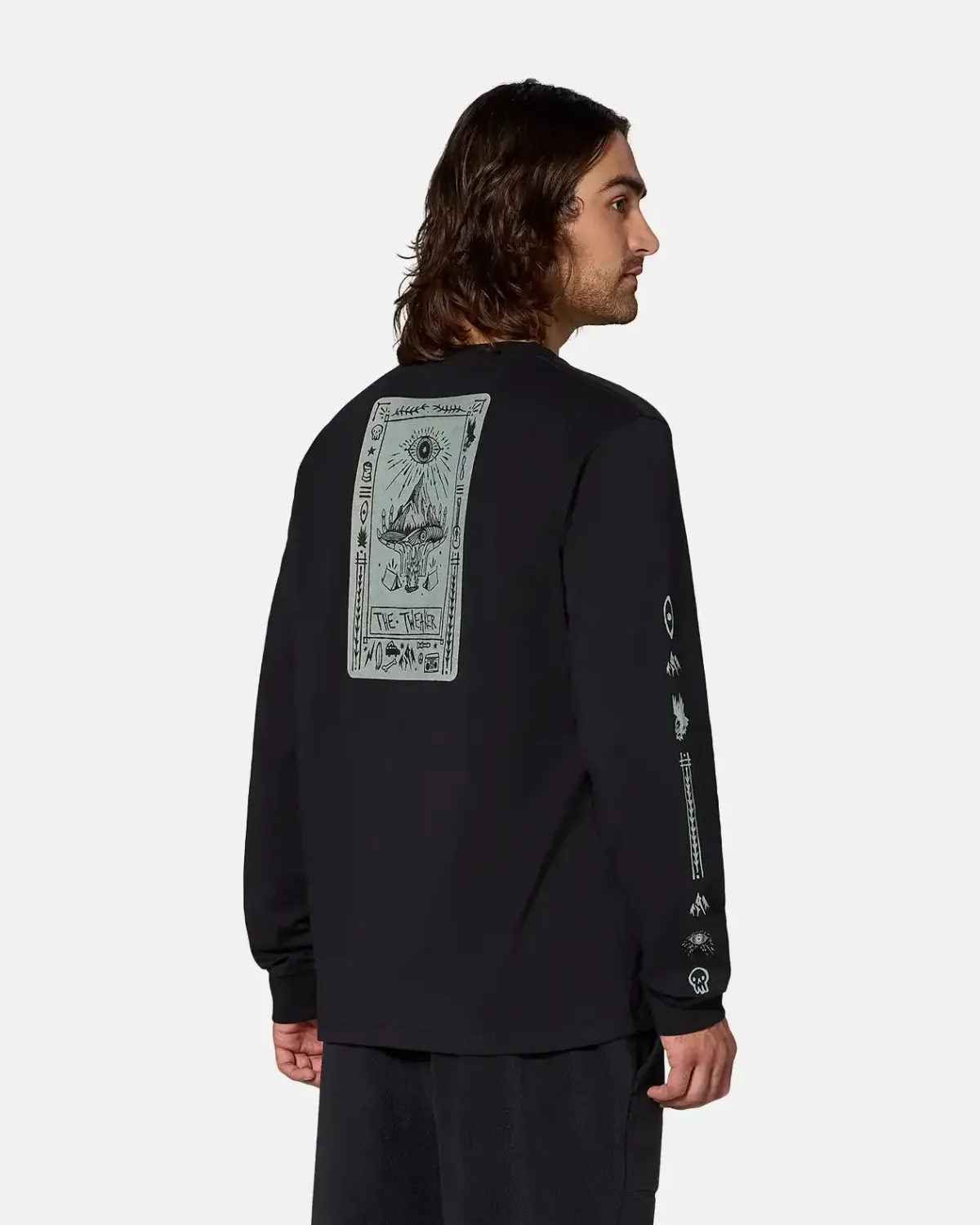 Jones Men's Tweaker Organic Cotton Long Sleeve Tee, Color: Stealth Black, Size: M
