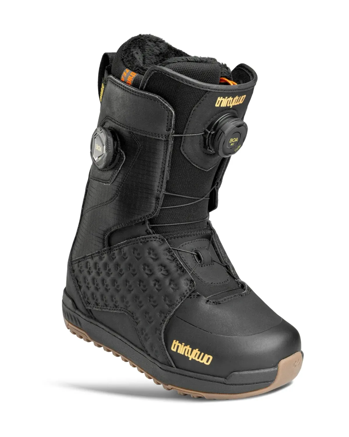 ThirtyTwo Women's Lashed Double BOA Snowboard Boot 2027, Color: Black / Gold, Size: 6