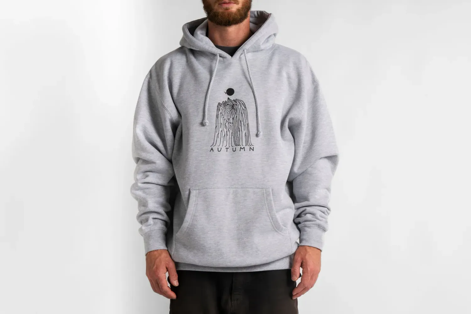 Autumn Men's Soy Lady Mtn Hooded Fleece, Color: Heather Grey, Size: L
