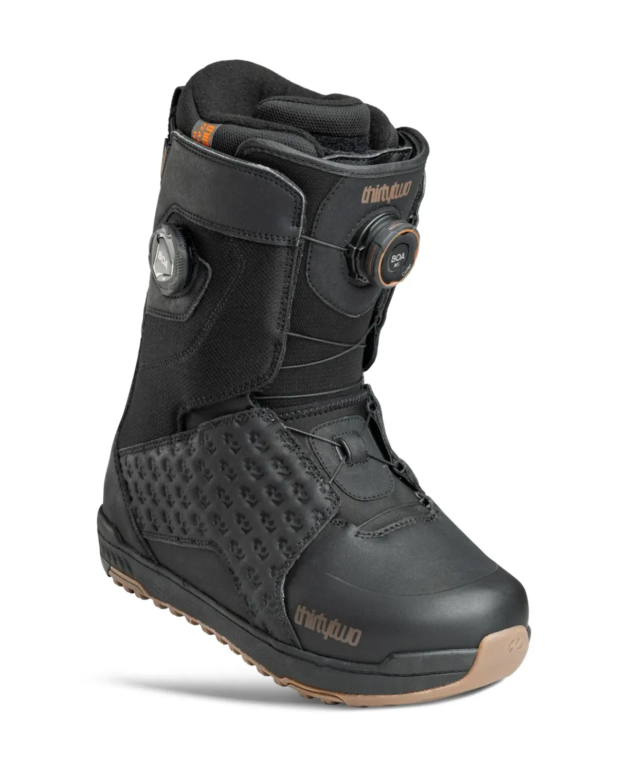 ThirtyTwo Men's Lashed Double BOA Snowboard Boot 2027, Color: Black / Black / Gum, Size: 8
