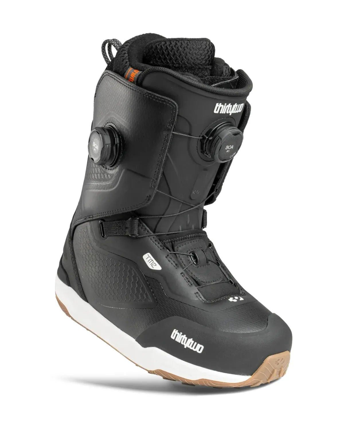 ThirtyTwo Men's TM-2 Double BOA Snowboard Boot 2027 in Black, front view