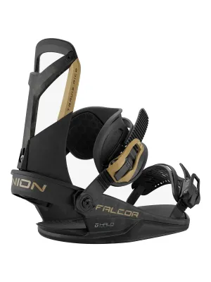 Union Men's Falcor Snowboard Binding 2027 in Black, front view
