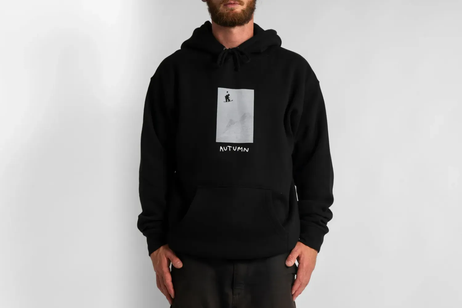 Autumn Men's Airtime Hooded Fleece, Color: Black, Size: L