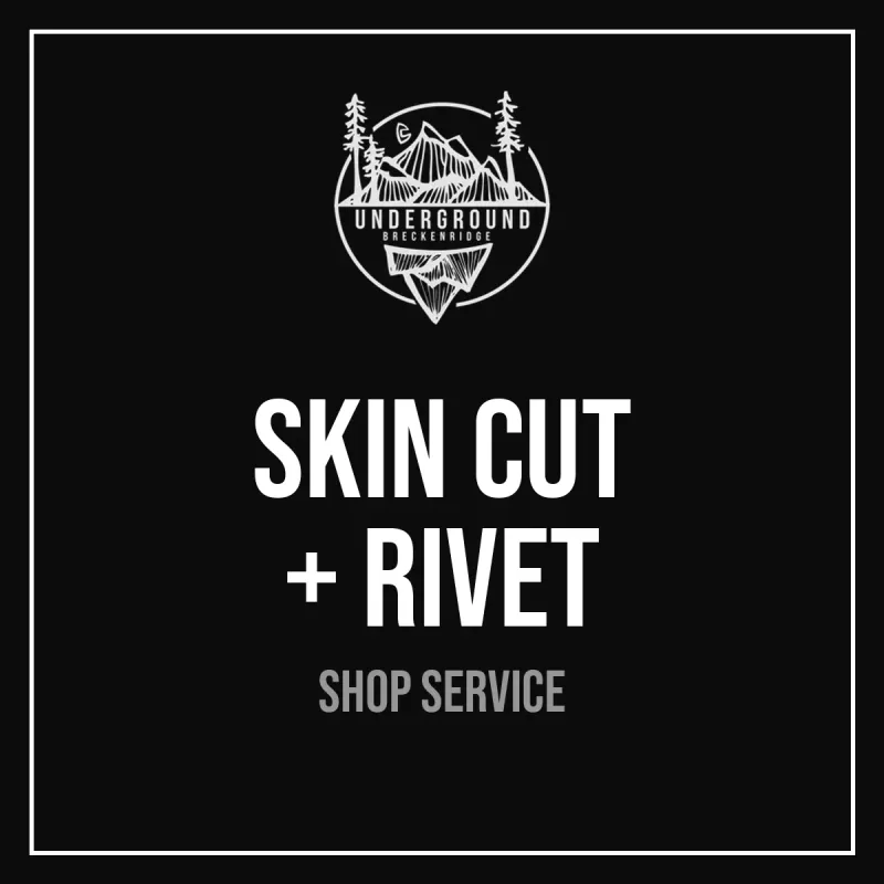 Splitboard climbing skin cut and rivet at Underground Snowboards