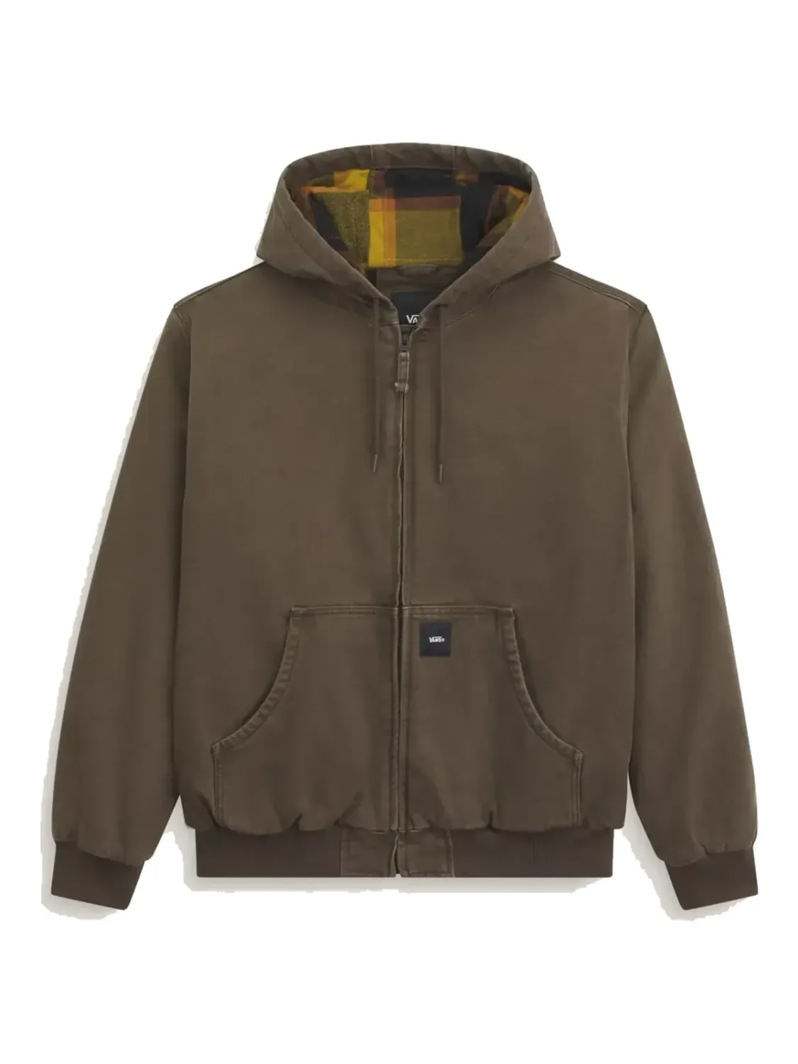 Vans Men's Eli Workwear Canvas Full Zip Jacket, Color: Coal Brown, Size: M
