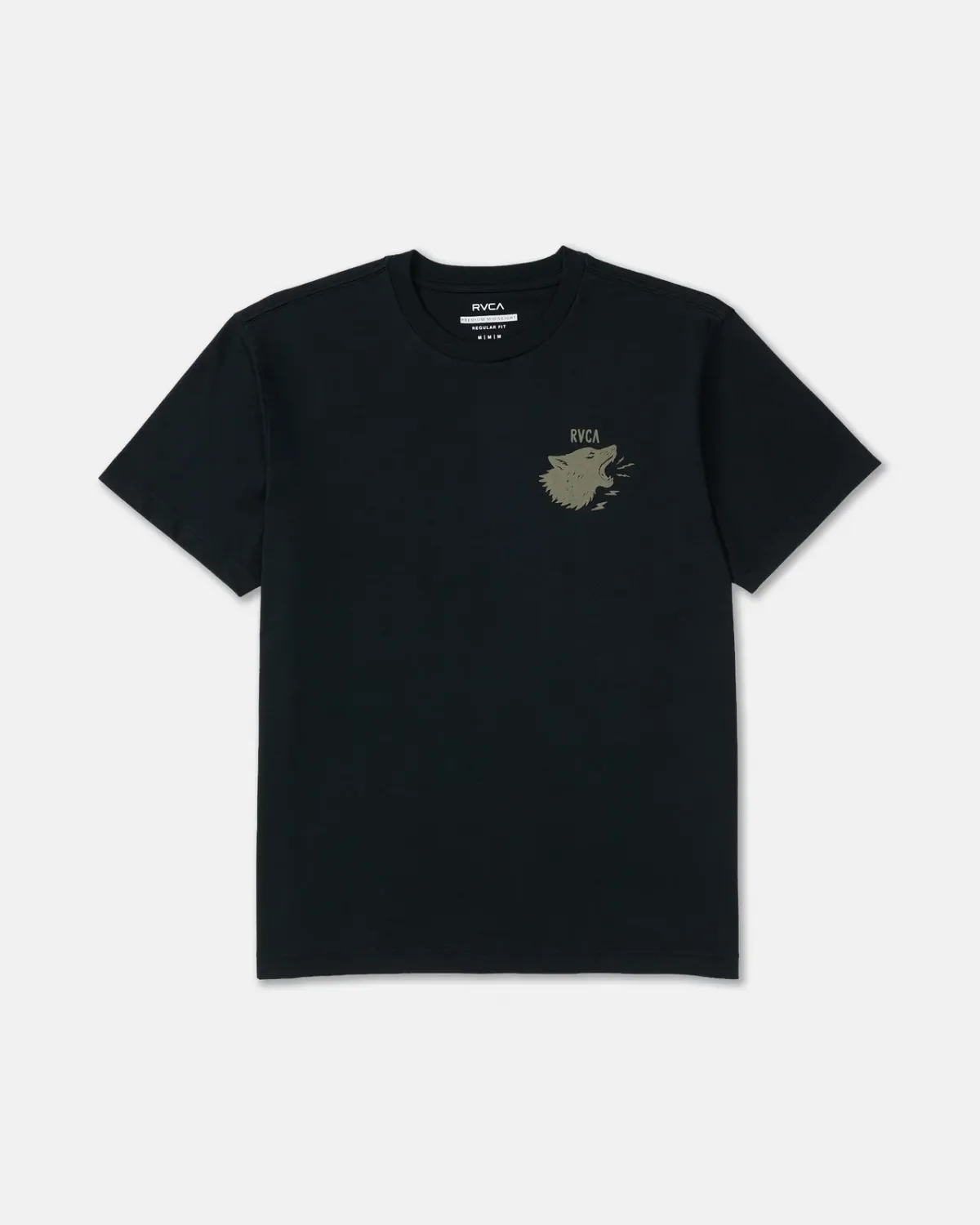 RVCA Men's Echo Short Sleeve Tee, Color: Black, Size: M