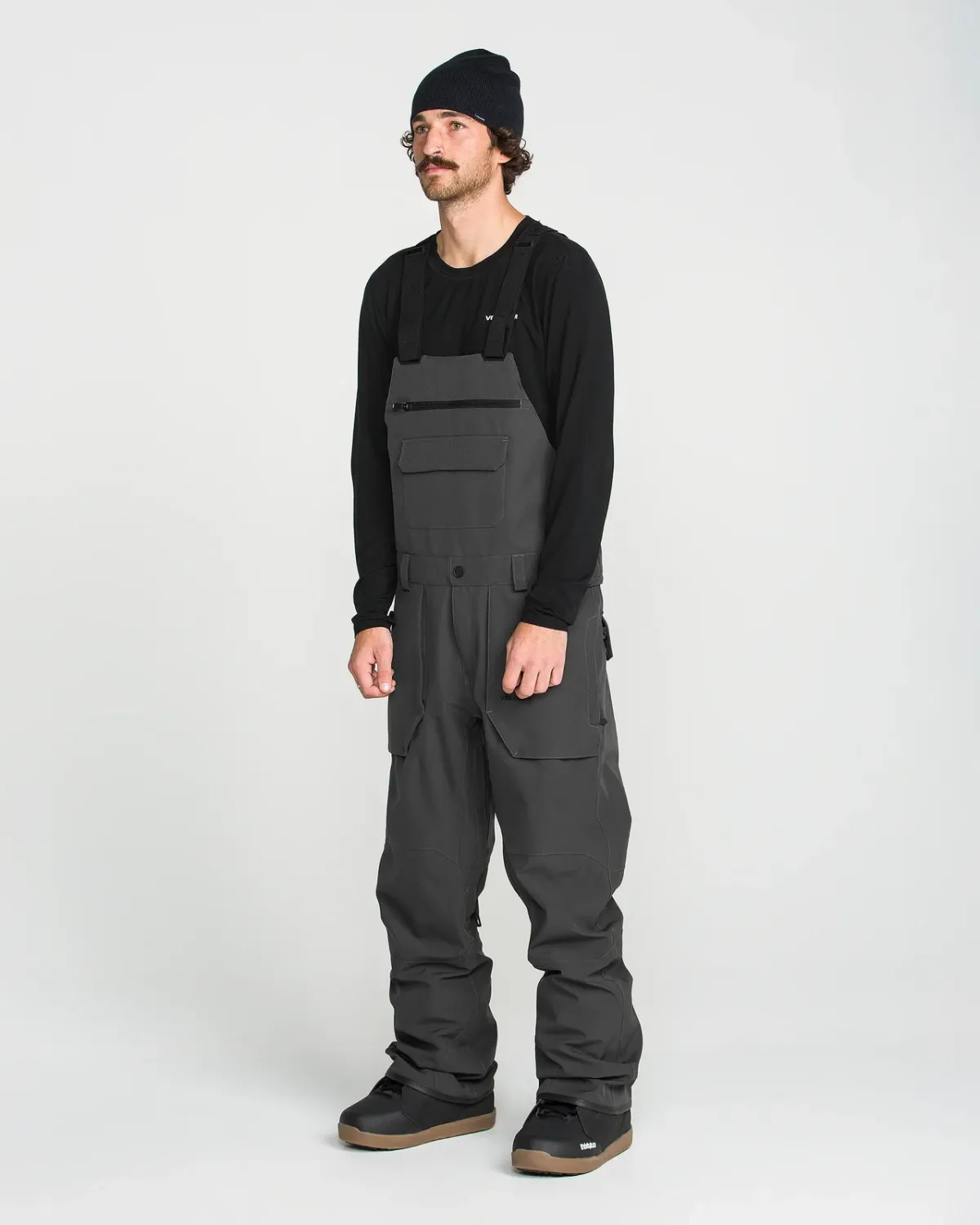 Volcom Men's Roan Bib Overall, Color: Dark Grey, Size: S