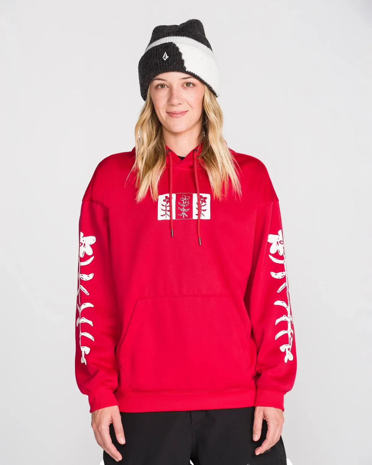 Volcom Women's Essential Hydro Hoodie, Color: Bright Cherry, Size: XS