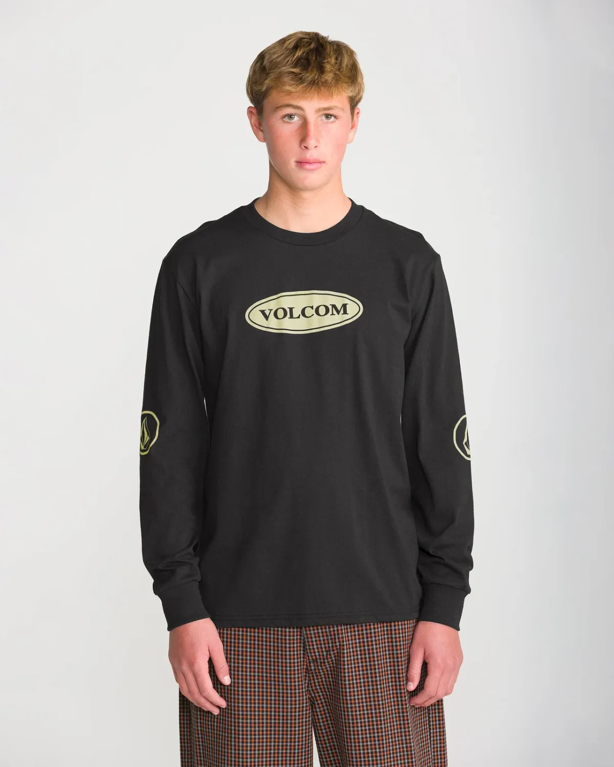 Volcom Men's Remastered Stone Long Sleeve Tee, Color: Black, Size: M