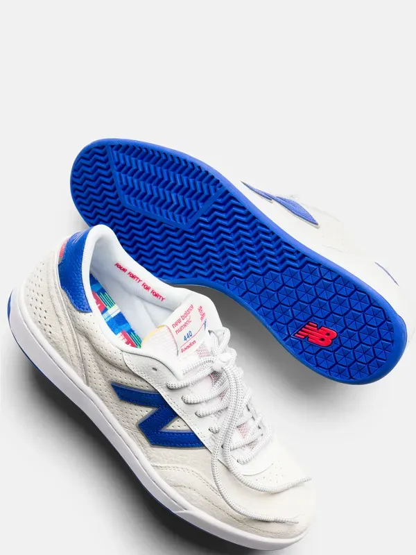 New Balance Men's Numeric Slam City 440 Skate Shoe, Color: White/Blue, Size: 8.5