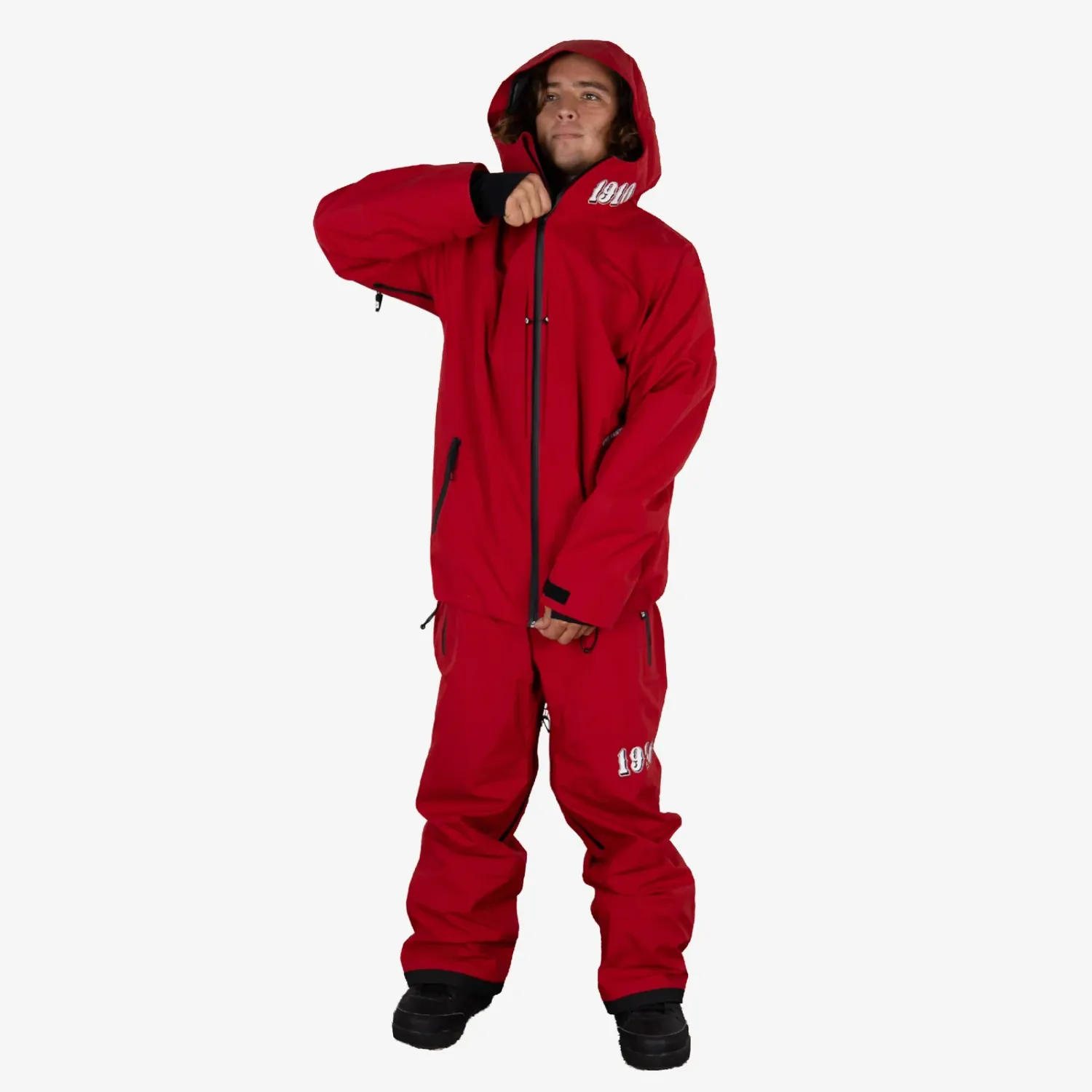 1910 Men's Auburn 3L Snow Jacket, Color: Red, Size: M