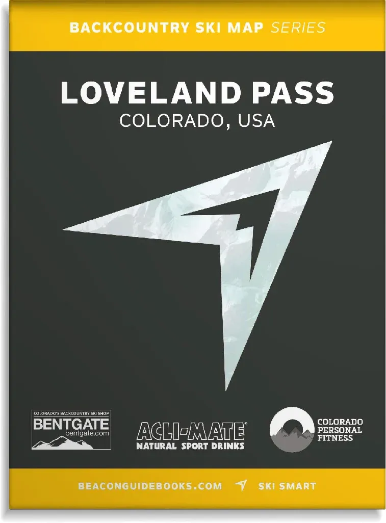 Beacon Guidebooks Loveland Pass Backcountry Ski Map in Default, front view