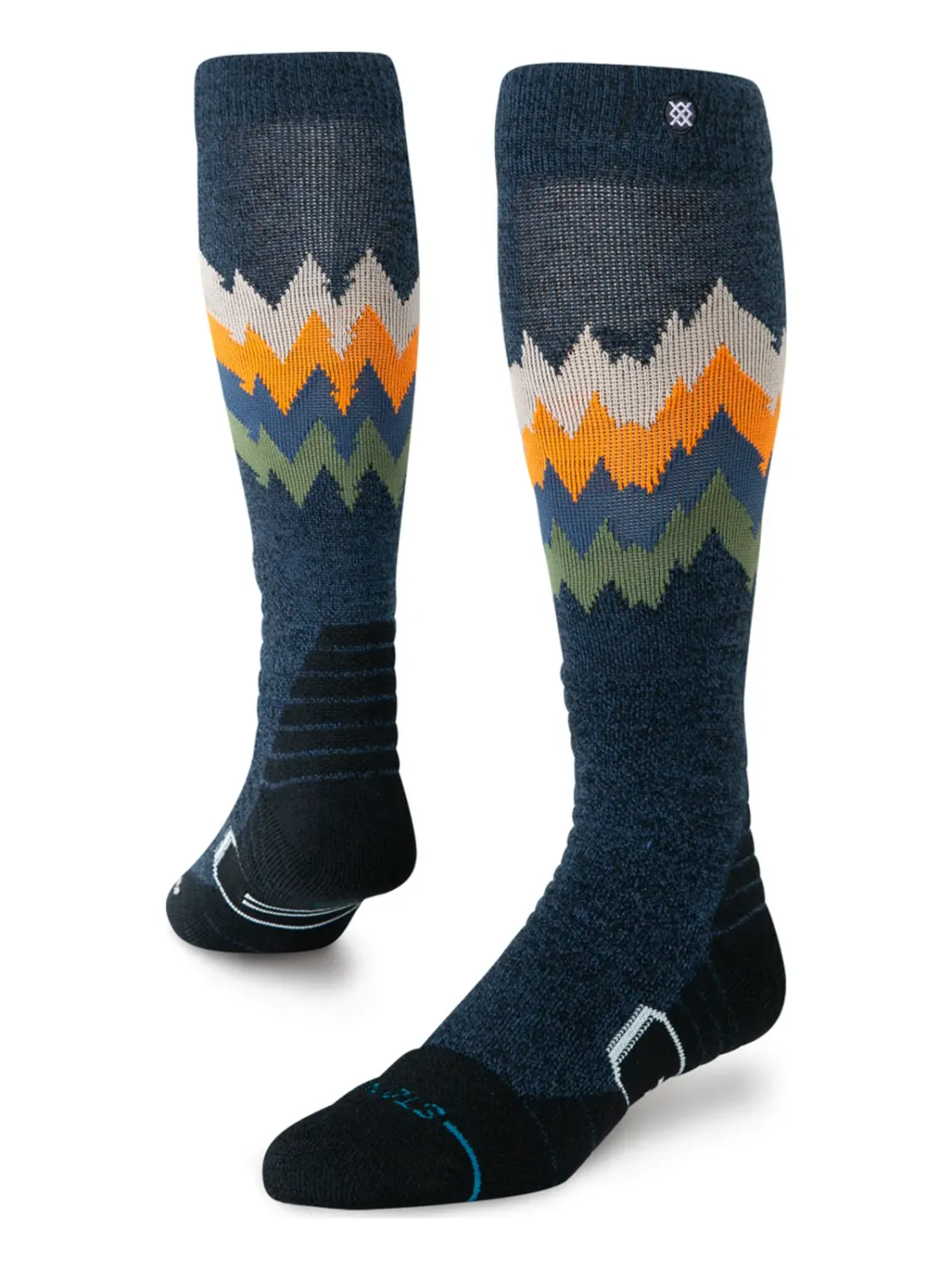 Stance Thompson Mid Wool Snow Socks in Navy Heather, main view