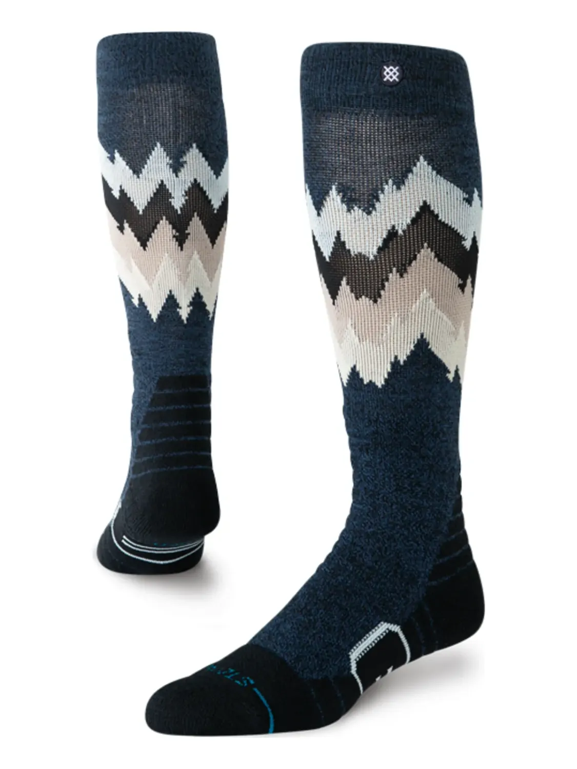 Stance Women's Thompson Mid Wool Snow Socks in Black Heather, main view