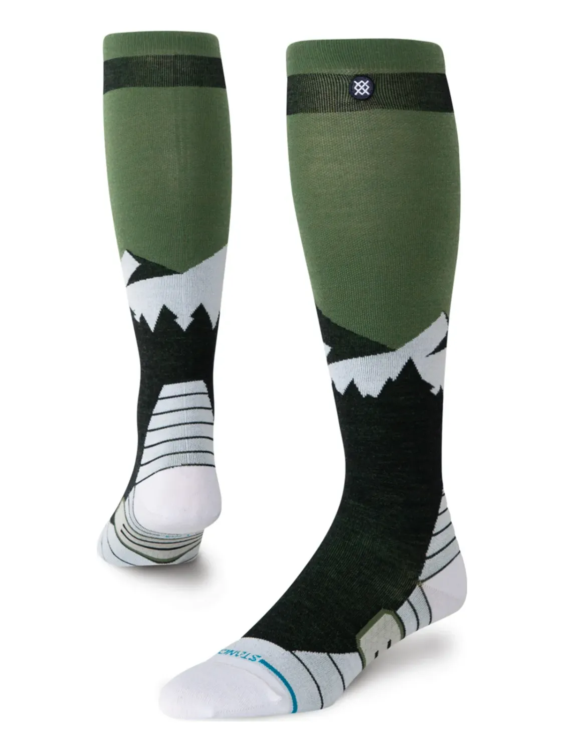 Stance Divide Ultra Light Wool Snow Socks in Black, main view