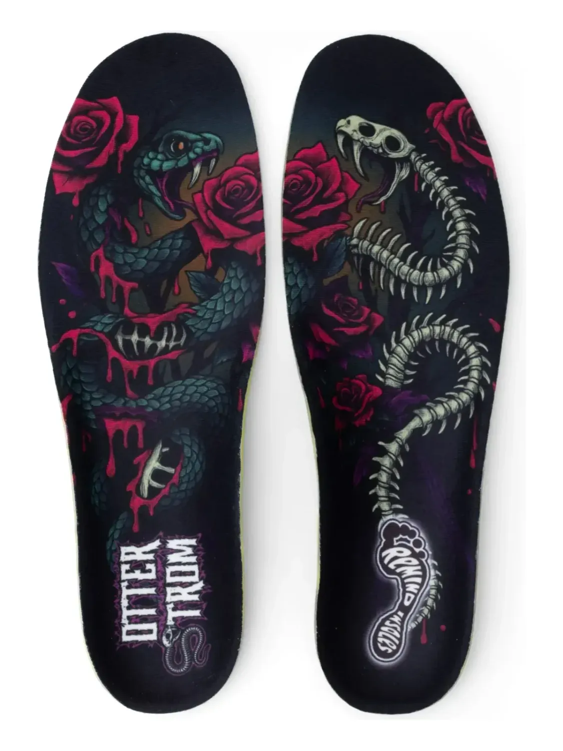 Remind Cush Impact Otterstrom Snake Insoles, Size: 8-8.5 Men / 10-10.5 Women