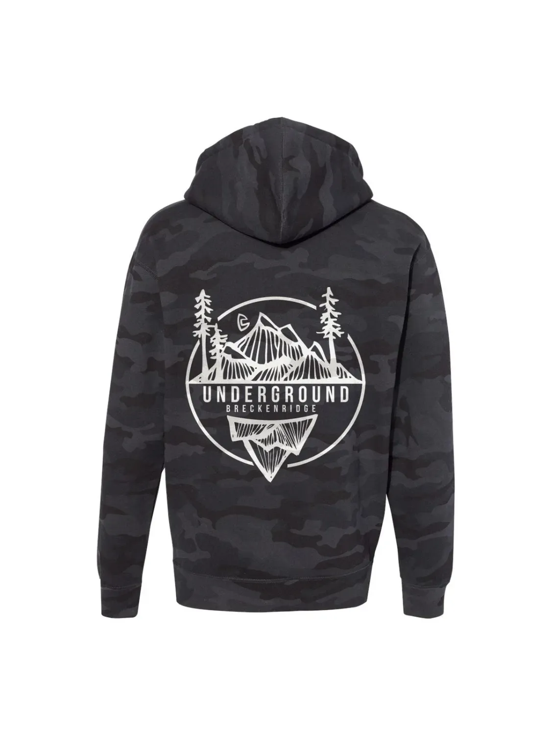 Underground Main Logo Hoodie, Color: Black Camo, Size: S