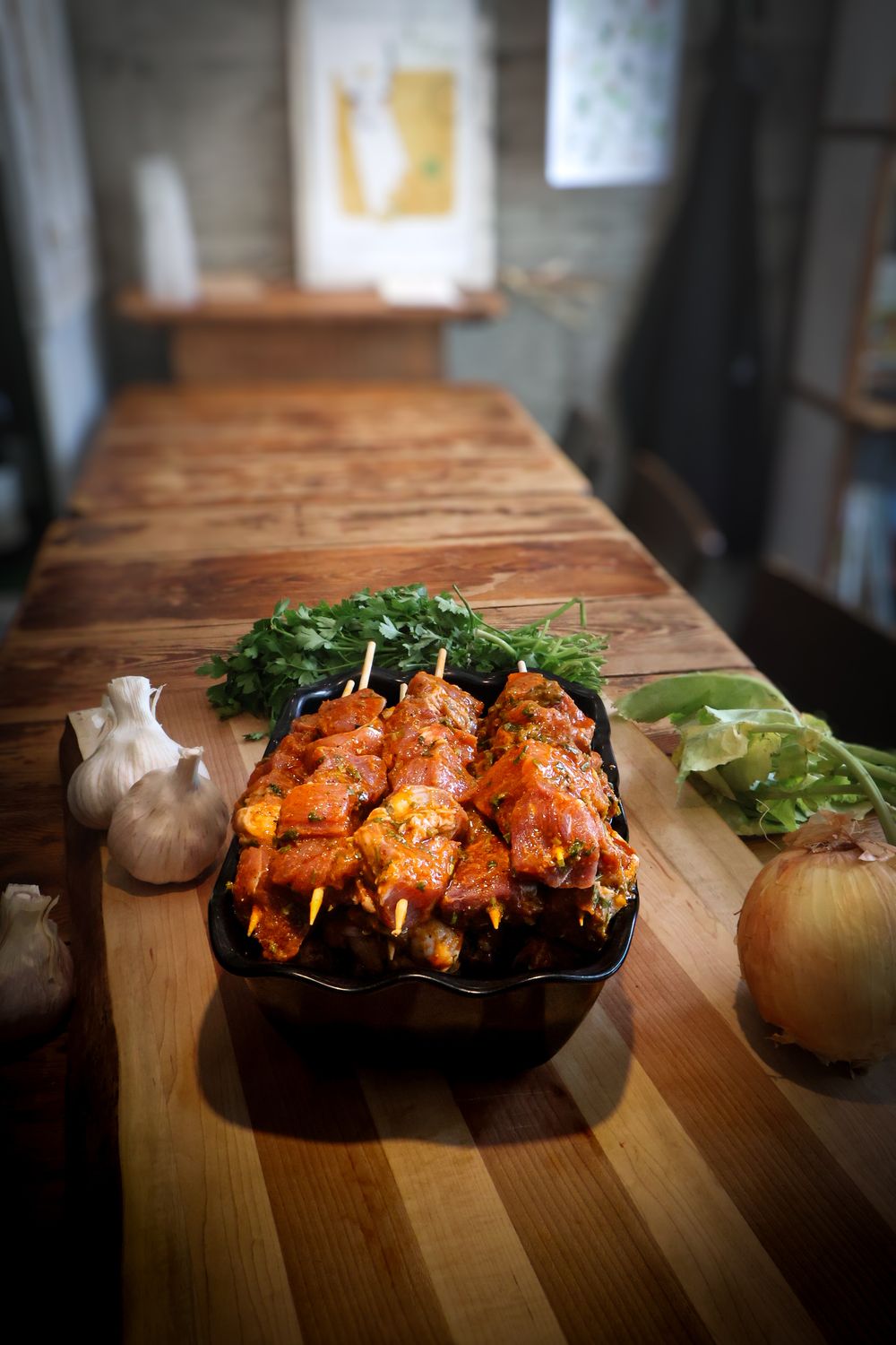mariné porc piment cori