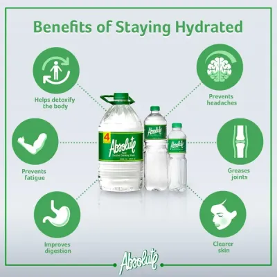 ABSOLUTE 6 Liters - Pure Distilled Drinking Water 3 x 6 Liters - 1 case