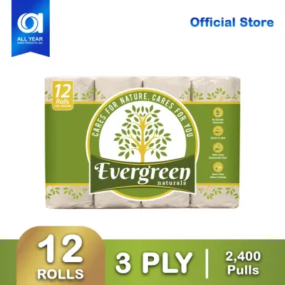 Evergreen Naturals Bathroom Tissue 3 Ply 200 Pulls x 12 Rolls - BTBR 8/12/2003