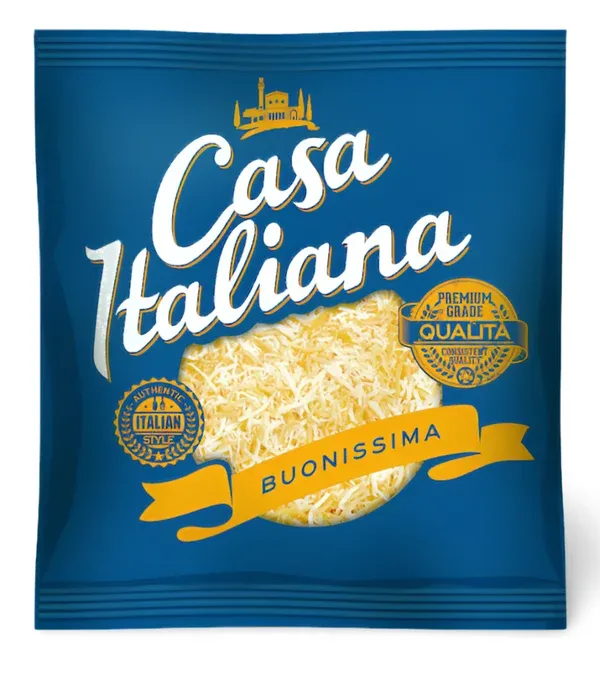 CASA ITALIANA SHREDDED CHEDDAR MOZZARELLA CHEESE 2KG x 6
