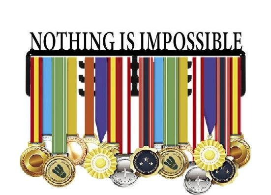 NOTHING IS IMPOSSIBLE Medal Hanger (Metal)