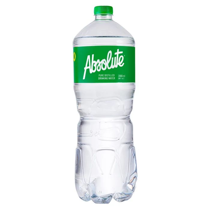 ABSOLUTE 2L -- Pure Distilled Drinking Water 2L x 6 bottles (1 CASE)