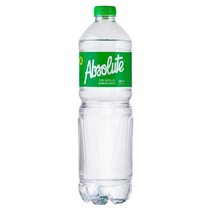 ABSOLUTE 1L -- Pure Distilled Drinking Water 1L x 12 bottles (1 CASE)