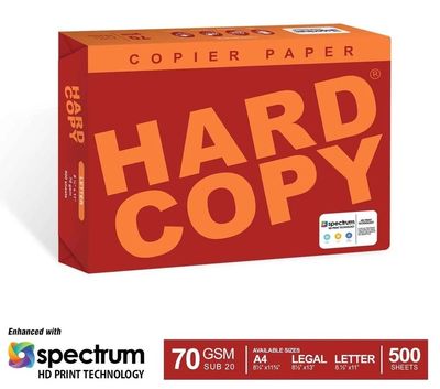 1 BOX HARD COPY Copier Paper SUB 20 70gsm  5 REAMS/BOX ( Short,long , A4 &amp; A5)