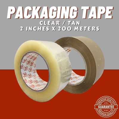 CLEAR or TAN Packaging Tape 200m x 2" (48mm)