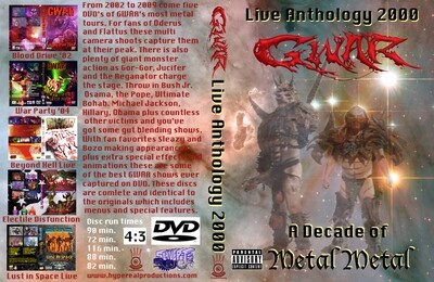 GWAR Live Anthology 2000 - A Decade of Metal DVD Box Set
