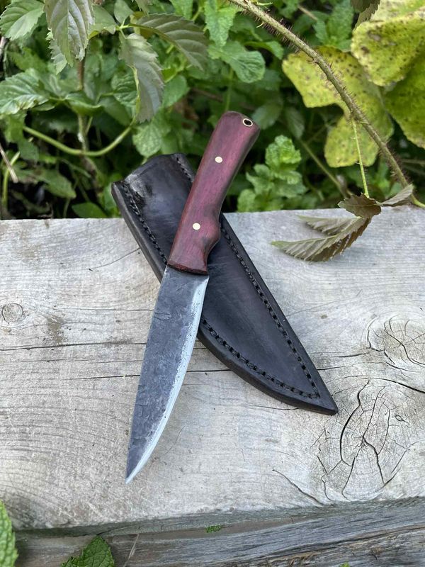 Purple Heart Handled Pocket otter