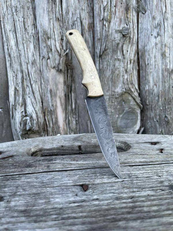 Elk Bone Handled Pocket Otter