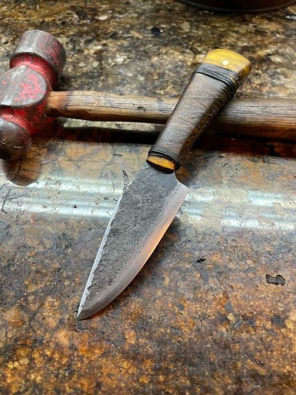 Maple Handled Small Skinner Belt Knife