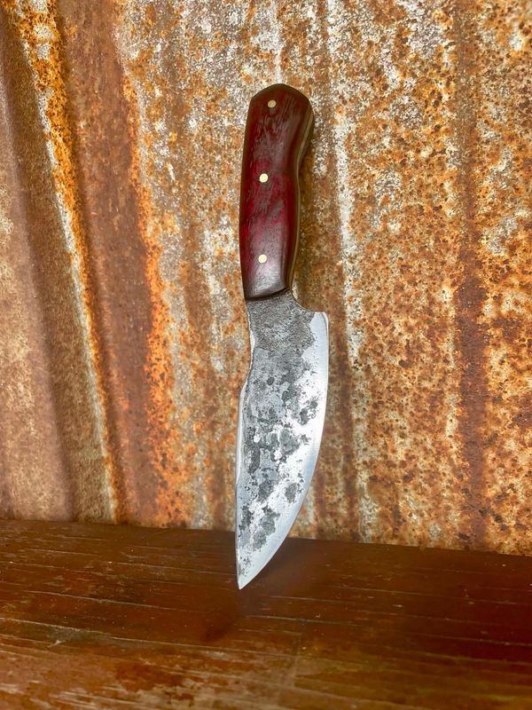Ozark Classic Style Belt Knife With Purple Heart handle