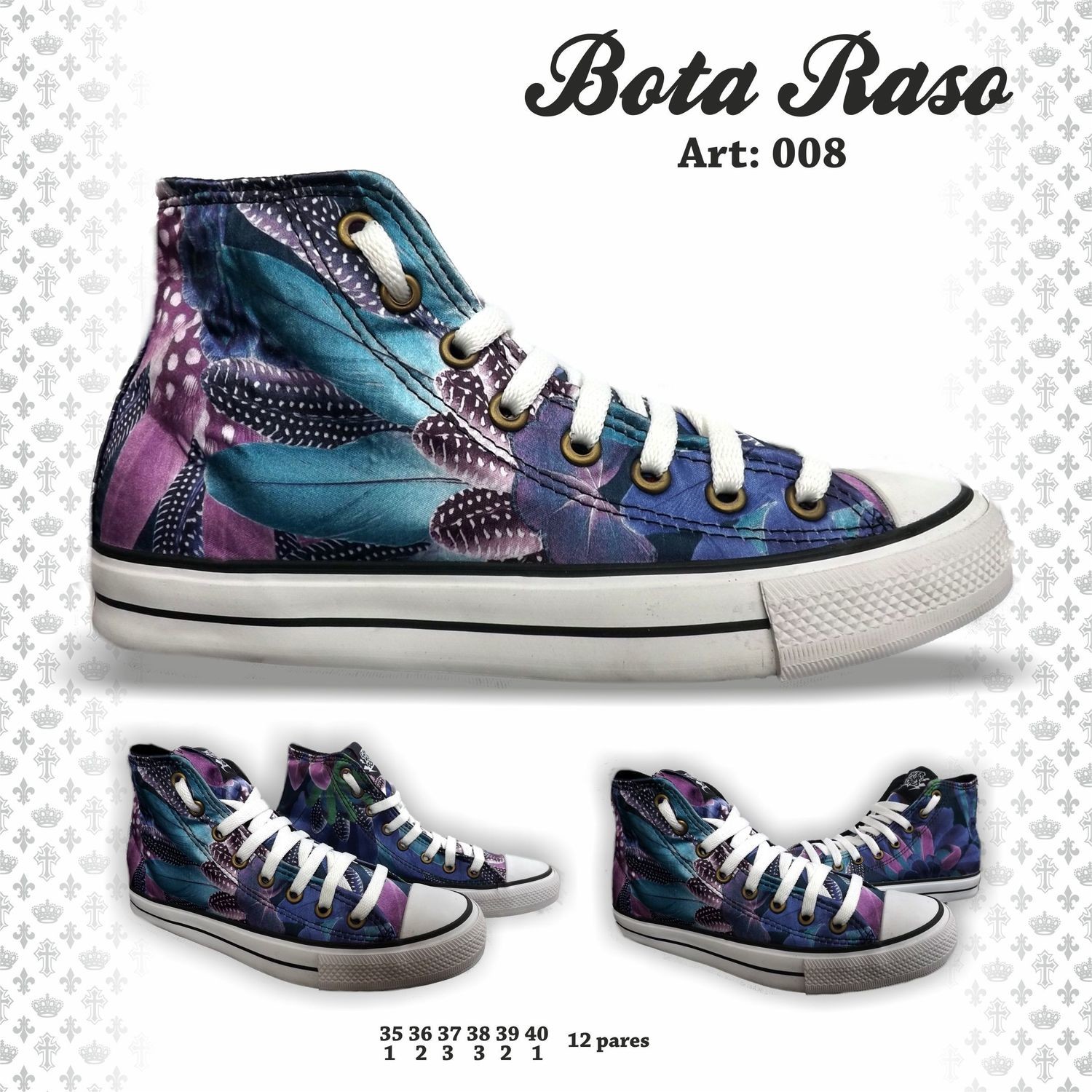 Botita Raso Art.8 Turquesa / Violeta