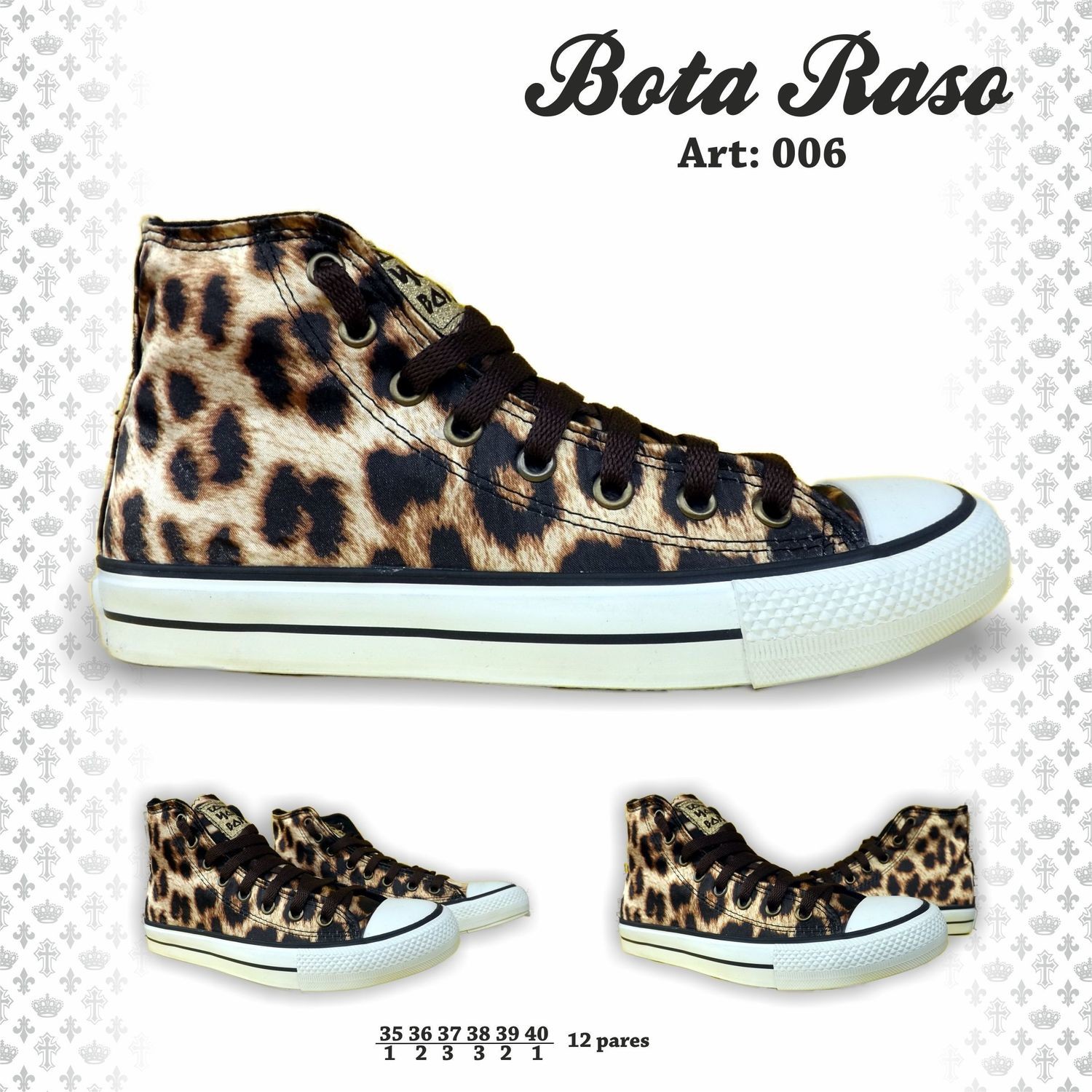 Botita Raso Art.6 Leopardo Choco