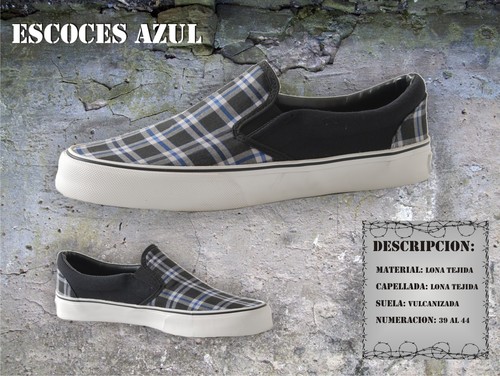 Pancha Hombre Escocesa Azul