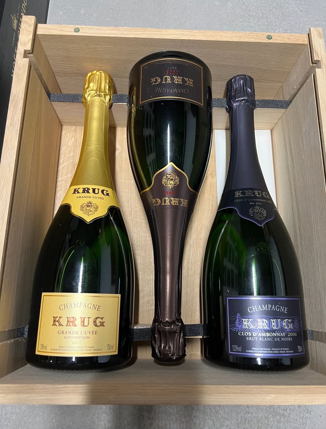 Krug Clos d'Ambonnay 2006 + Vintage 2006 + ED 162