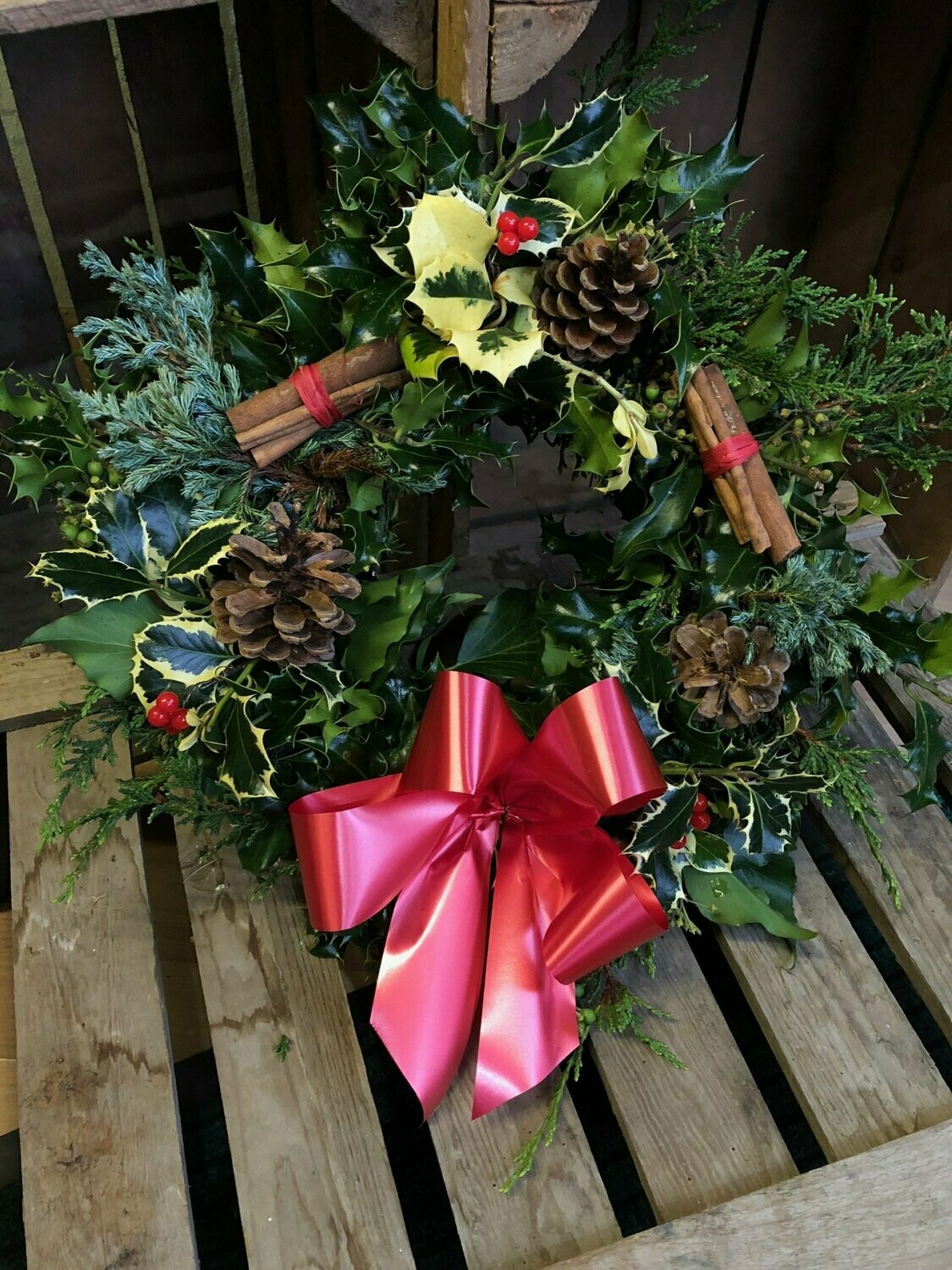 Festive Grave Wreath