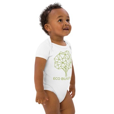 EBL - Organic cotton baby bodysuit (green logo)