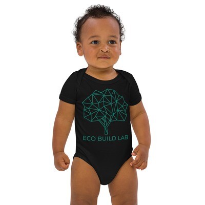 EBL - Organic cotton baby bodysuit (emerald logo)