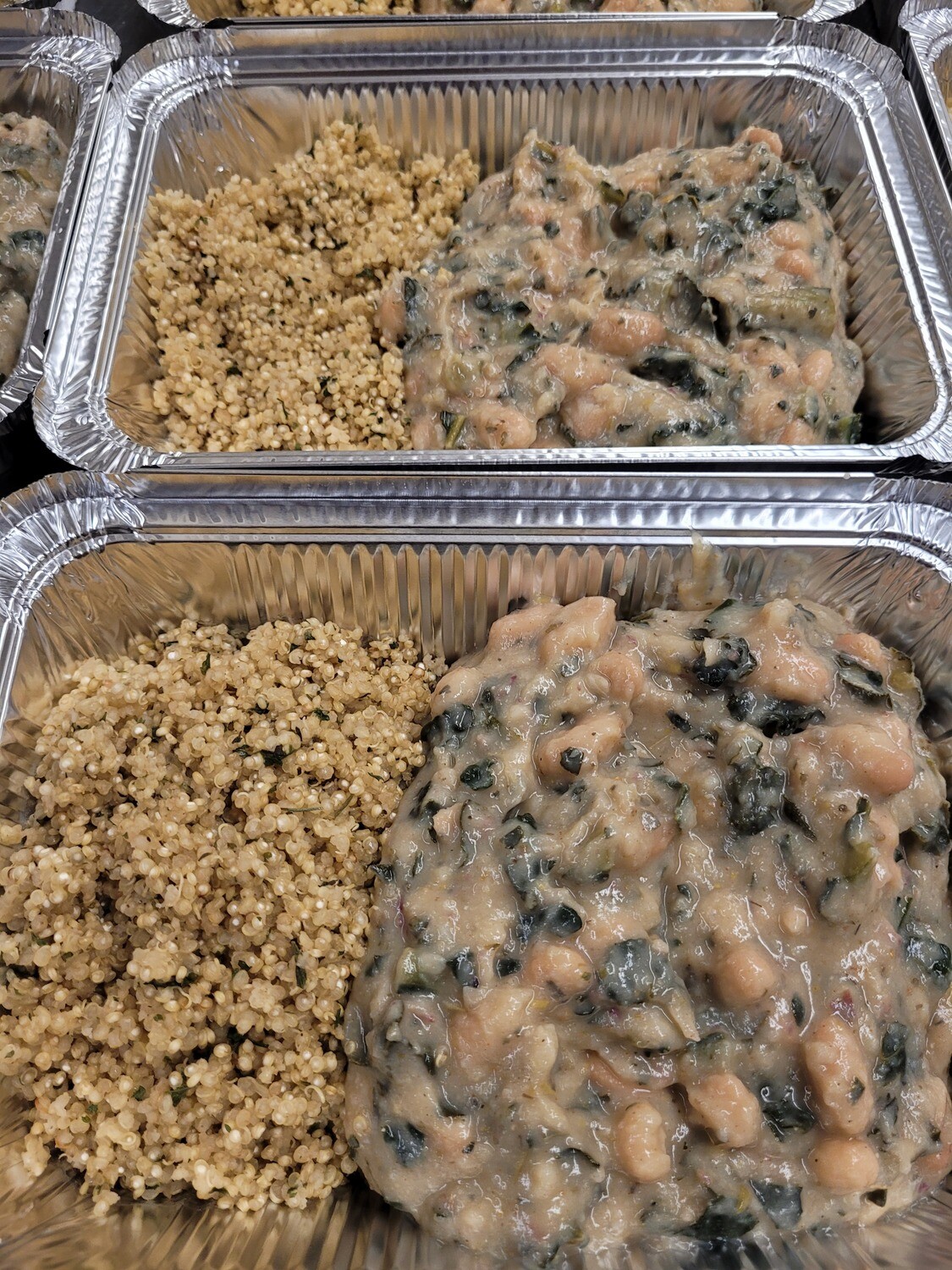 Vegan White Bean & Kale Stew with Herbed Quinoa, pre-cooked, 2 servings