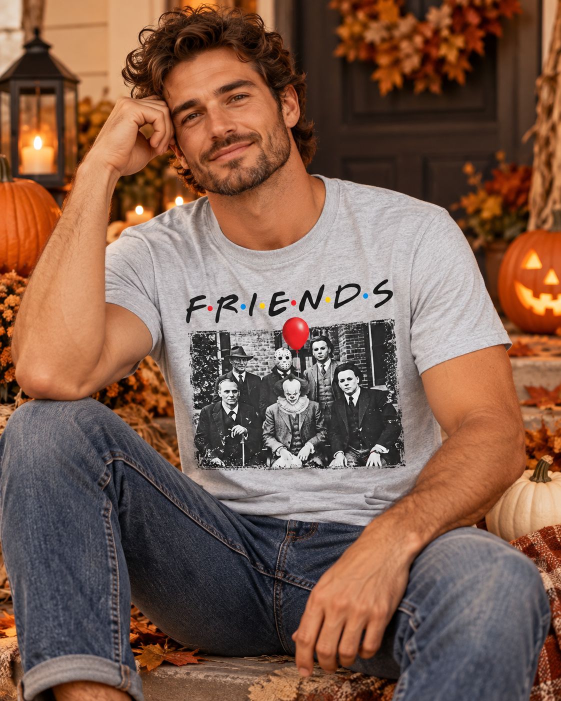 T-Shirt Unisex Halloween Friends Graphic Tee