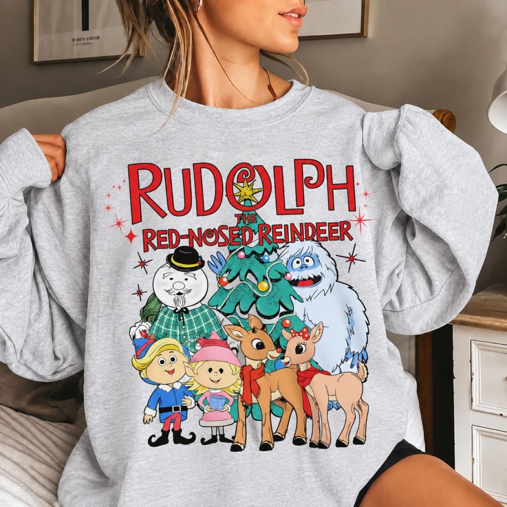 Rudolph The Red Nosed Reindeer Sweatshirt T-Shirt, Rudolph Christmas Movie Sweatshirt