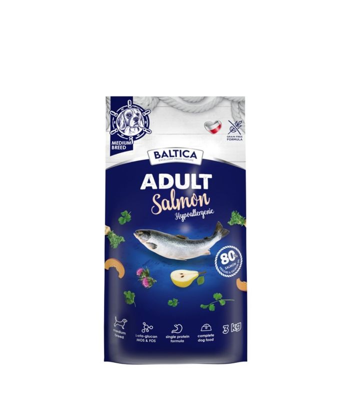 BALTICA EXCELLENT -  Łosoś dla ras średnich 3KG 
