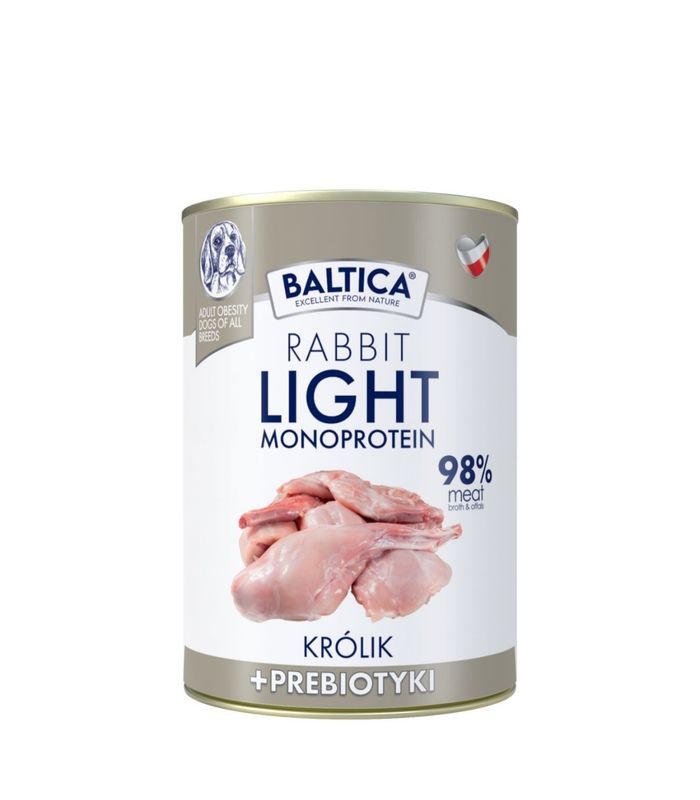 BALTICA NUTRACEUTIC - Karma mokra Królik Monoproteina Light dla psa 400g