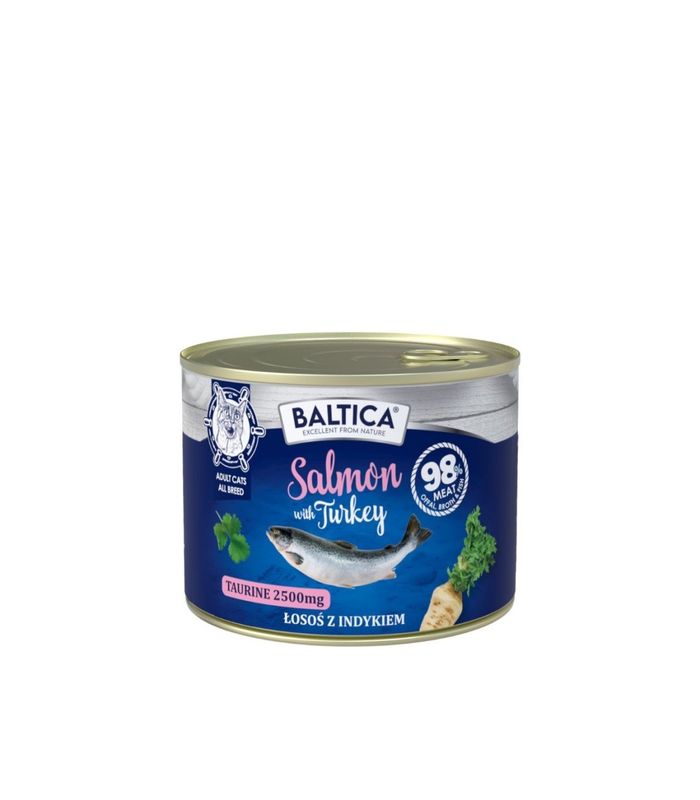 BALTICA EXCELLENT - Karma mokra Łosoś z indykiem dla kota  185G